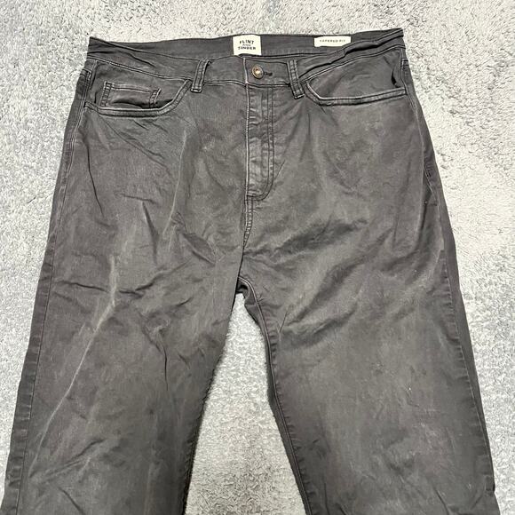 Flint & Tinder Pants Mens 33x30 Stretch Cotton Slim Fit Gray Khaki Jeans - Picture 2 of 10